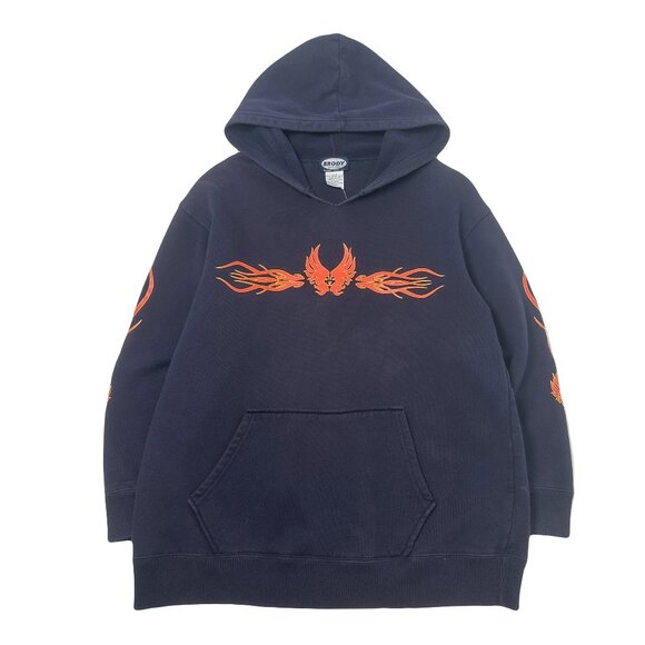 Y2K Brody Flames Hoodie L - Picture 1 of 3